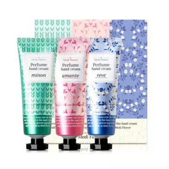 Крем для рук Medi Flower Perfume 80 г, набор из 3 предметов