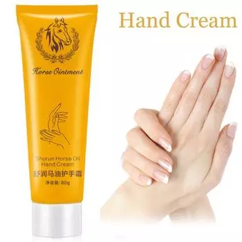 Крем для рук с лошадиным маслом, увлажняющий, отбеливающий, уход за кожей, отшелушивающий лосьон для ухода за руками 80g