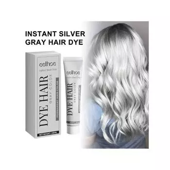 Крем для седых волос Натуральный цвет волос Стойкий, не повреждает волосы Легко окрашивается Легко чистится Средство для влажных волос серый