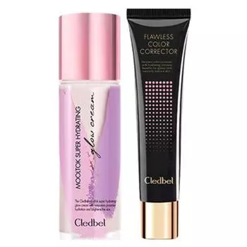 Крем для сияния кожи Cledbel Multok Super Hydrating Glow Cream SPF50+ PA++++ 30 мл + Цветной корректор CC Cream SPF50+ PA++++ 40 мл Набор, 1 набор