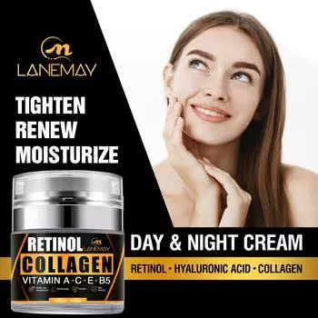 Крем для сияния кожи с ретинолом и витамином А Увлажняющий Питательный Восстанавливающий Крем против морщин Средства по уходу за кожей 50ml