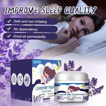 Крем для сна 20 г, натуральный, расслабляющий, снимающий стресс, средство для сна, быстро впитывающийся, легкий, компактный, с ароматом лаванды, крем для дома от бессонницы белый