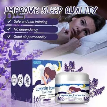 Крем для сна 20 г, натуральный, расслабляющий, снимающий стресс, средство для сна, быстро впитывающийся, легкий, компактный, с ароматом лаванды, крем для дома от бессонницы белый