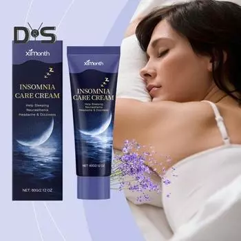 Крем для сна с ароматом лаванды, средство от бессонницы, снятия стресса, снотворное, натуральные ингредиенты, успокаивают настроение, улучшают качество сна, дорожная упаковка, мазь для отдыха синий