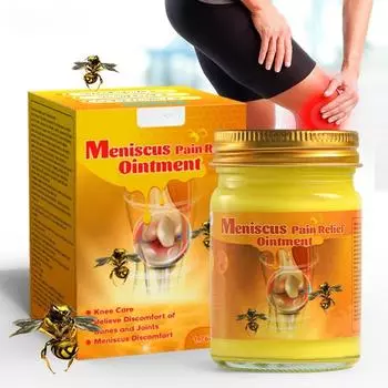 Крем для снятия боли в стеклянной бутылке Bee Glass Bottle, большой объем 50 г, дискомфорт в суставах