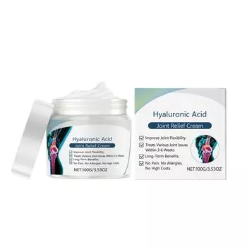 Крем для суставов с гиалуроновой кислотой снимает дискомфорт и является ежедневным массажным кремом для ухода за суставами One Size