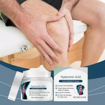 Крем для суставов с гиалуроновой кислотой снимает дискомфорт и является ежедневным массажным кремом для ухода за суставами One Size