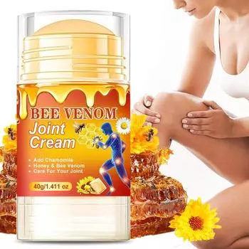 Крем для суставов с пчелиным ядом - увлажняет и сохраняет кожу более гладкой и нежной - подходит для спины, шеи, рук и колен, 40 г