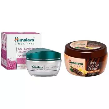 Крем для тела Himalaya Rich Cocoa Butter, 200 мл и крем против морщин Herbals, 50 г