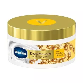 Крем для тела Vaseline Deep Moisture Silky, 180 г. С технологией Cera-Boost для гладкой шелковистой кожи, унисекс. 180 gm