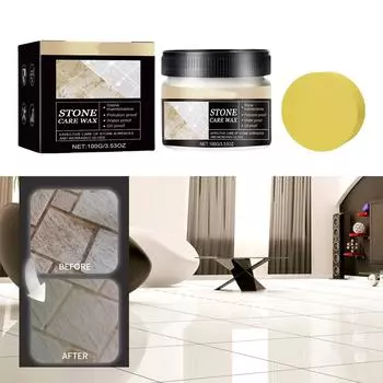Крем для удаления пятен с камня, полирующий очиститель для гранитных и мраморных поверхностей с губками для реставраторов и строителей
