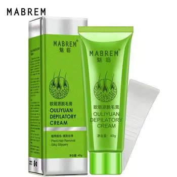 Крем для удаления волос, безболезненное средство для удаления волос, крем для депиляции, уход за кожей подмышек, ног и рук 40g