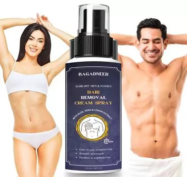 Крем для удаления волос для мужчин и женщин | Безболезненный крем для удаления волос на теле для спины, груди, ног, рук, подмышек и интимных зон | 100 мл 100ml