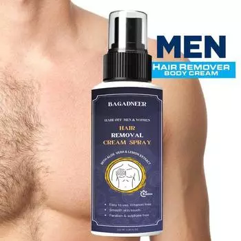 Крем для удаления волос для мужчин за 3-5 минут | Крем для безболезненного удаления волос на теле для мужчин Крем для груди, спины, ног, подмышек 100 мл 100 ml