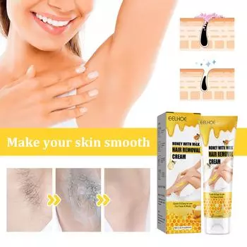 Крем для удаления волос EELHOE Honey & Milk Hair Removal Cream для быстрого и гладкого удаления волос на всем теле 60ml