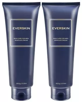 Крем для удаления волос EVERSKIN 300 г Подарочный подарок Сделано в Японии Набор из 2 шт. (Совместимость с VIO) Мужской (Древесный уголь содержит) Квази-лекарство