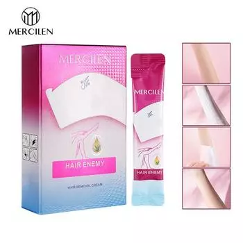 Крем для удаления волос MERCILEN, 10 шт., удаляет волосы на руках, подмышки, волосы на ногах и увлажняет кожу