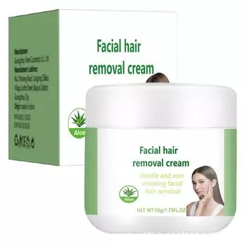 Крем для удаления волос на губах Aloevera, универсальный, для всего тела, бережное удаление усов, подмышек и волос на ногах, 50 г One Size
