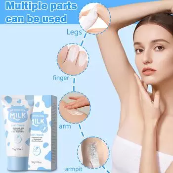Крем для удаления волос с молоком Не оставляет черных пятен Увлажняющие средства по уходу за кожей One Size синий