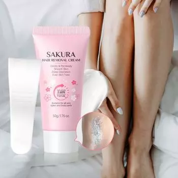 Крем для удаления волос улучшает состояние кожи, успокаивает, помогает смягчить волосы и разглаживает кожу One Size белый