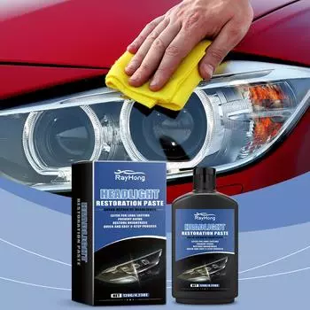 Крем для ухода за фарами автомобиля RAYHONG, удаление пыли, осветление, очистка, устранение желтизны, полировка, восстановление, уход за фарами автомобиля 120g