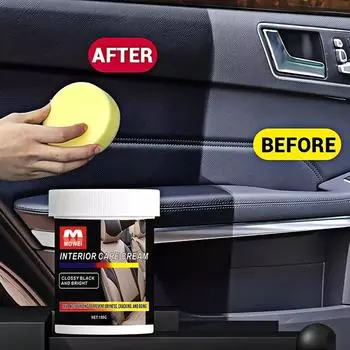 Крем для ухода за интерьером MOWEI - средство для восстановления пластика и воск для обновления салона и панелей автомобиля, средство для удаления царапин и пятен, усилитель блеска