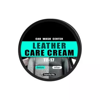 Крем для ухода за кожаными сиденьями автомобиля, чистящий крем для ухода за кожей салона, чистящий крем для покрытия 50 г One Size чёрный