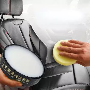 Крем для ухода за кожаными сиденьями автомобиля. Ремонт салона автомобиля. Масло для ухода за кожей. Кожаная обувь. Бесцветный универсальный многофункциональный чистящий крем. 330g чёрный