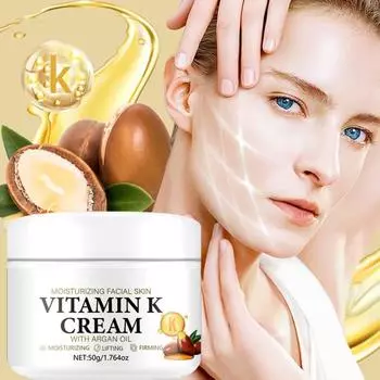 Крем для ухода за кожей лица с мягким увлажняющим и укрепляющим кремом K 50 г белый