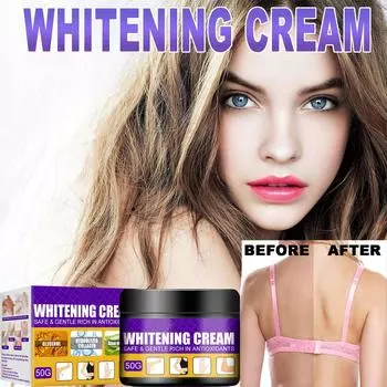 Крем для ухода за кожей, отбеливающий и осветляющий тон кожи, увлажняющий подмышки, колени и локти, осветляющий меланиновый увлажняющий крем фиолетовый