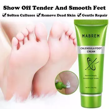 Крем для ухода за ногами, отбеливающий, против растрескивания, увлажняющий, уход за ногами, отшелушивающий скраб, против сухости, календула, оливковое восстановление