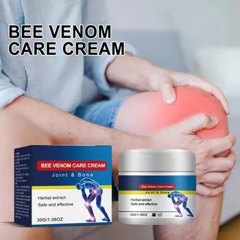 Крем для ухода за суставами Bee Joint Care Cream снимает боли в плечах, шее, поясничном отделе позвоночника, коленях, заботится о суставах и теле синий