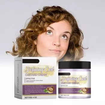 Крем для укладки волос Неиспаряющийся крем-пленка для завивки волос Питает и восстанавливает эластичность и объем локонов белый