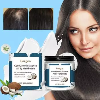 Крем для волос с кокосовым маслом укрепляет волосы, восстанавливает сухие и вьющиеся волосы, питает пушистые и густые волосы 120g