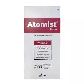 Крем для восстановления барьера кожи Brinton Atomist для сухой и зудящей кожи | Обогащен керамидами, липидами овса и GLA | Некомедогенный -125 г