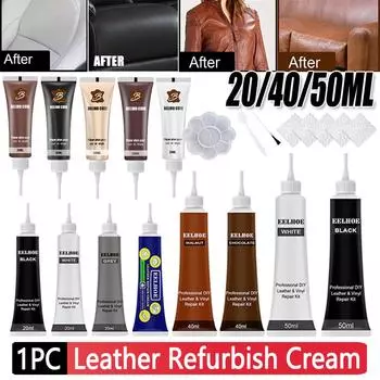 Крем для восстановления кожи автомобильного сиденья, восстанавливающая паста для восстановления блеска 20 мл/40 мл/50 мл, ремонт царапин, трещин, дивана, мебели, куртки