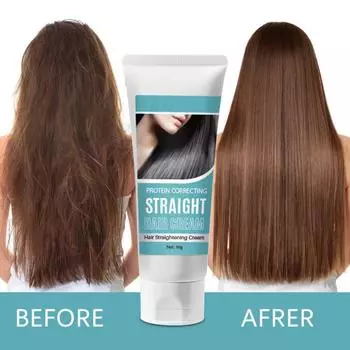 Крем для выпрямления волос Протеиновый корректирующий крем для прямых волос Гладкие питательные волосы
