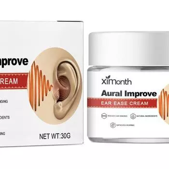 Крем Ear Ease для облегчения звона в ушах. Натуральный успокаивающий крем для ухода за ушами. белый