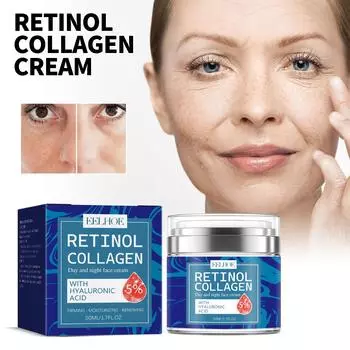 Крем EELHOE Retinol Collagen Cream Осветляет мелкие морщины Укрепляет кожу Выравнивает тон кожи Увлажняет крем для лица 50ml