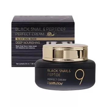 [Farmstay] Идеальный крем с черной улиткой и пептидом 9 55 мл 55ml X 1PCS