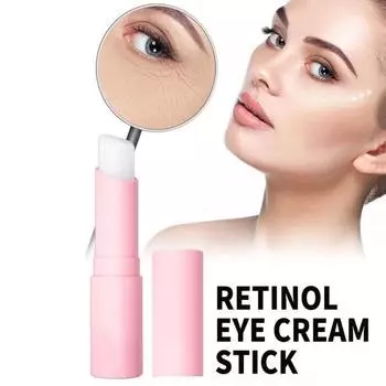 Крем-карандаш для глаз с ретинолом 3G уменьшает темные круги, тонкие линии и отечность, увлажняет и укрепляет кожу глаз розовый