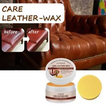 Крем-кондиционер для кожи с чистящей губкой Экологичный без запаха Простой в использовании набор для ремонта царапин на кожаном диване 1pc