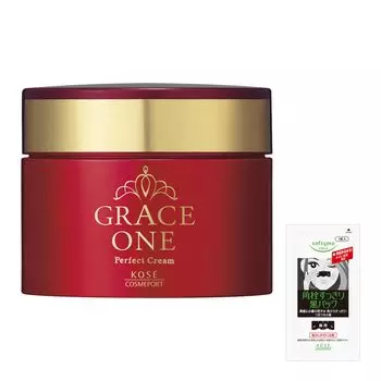 Крем KOSE Grace One Rich Cream 100 г, в комплект входит 1 упаковка тампонов для носа +