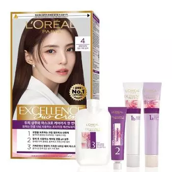 Крем-краска для волос L Oral Paris Excellence Duo, нет. 4 Коричневый, 1 шт.