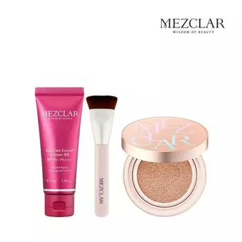 Крем Mezcla Actoin Essence BB + чехол-кушон Mezcla Air Fit + 1 кисть в комплекте, Actoin Essence BB + кушон Peach Нет. 21 + Кисть, 1 шт.