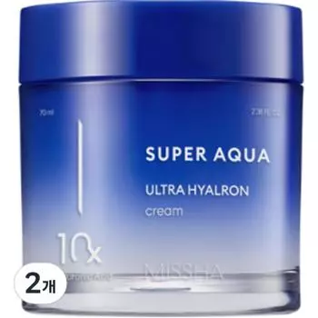 Крем Missha Super Aqua Ultra Hyalon, 70 мл, 2 шт.