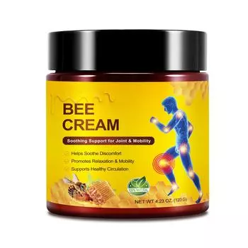 Крем обезболивающий пчелиный от артрита 120 г, Облегчает боль в поясничных позвонках, кистях рук и суставах стоп, Крем для ухода за суставами One Size