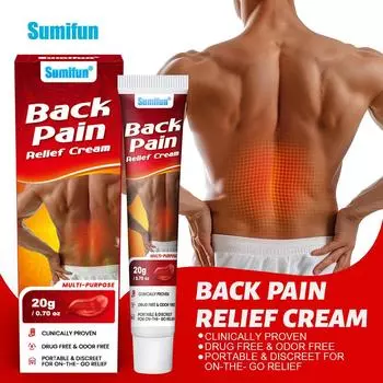 Крем от боли в спине - 20 г. Самонагревающийся крем для термического прижигания при дискомфорте в шее, плечах, талии и ногах. 20g