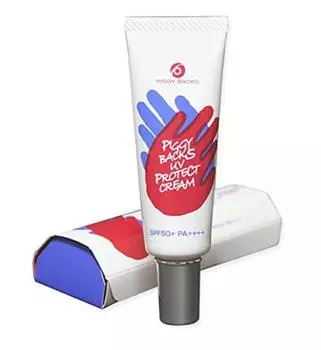 Крем Piggybacks UV Protection Cream Самая высокая защита от УФ-излучения среди всех солнцезащитных кремов, которые нужно наносить повторно [SPF50+, PA++++] Япония, без химикатов!