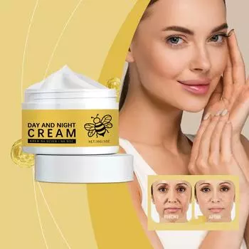 Крем против морщин с ретинолом осветляет мелкие морщины, улучшает тон кожи, укрепляет ночной барьер One Size